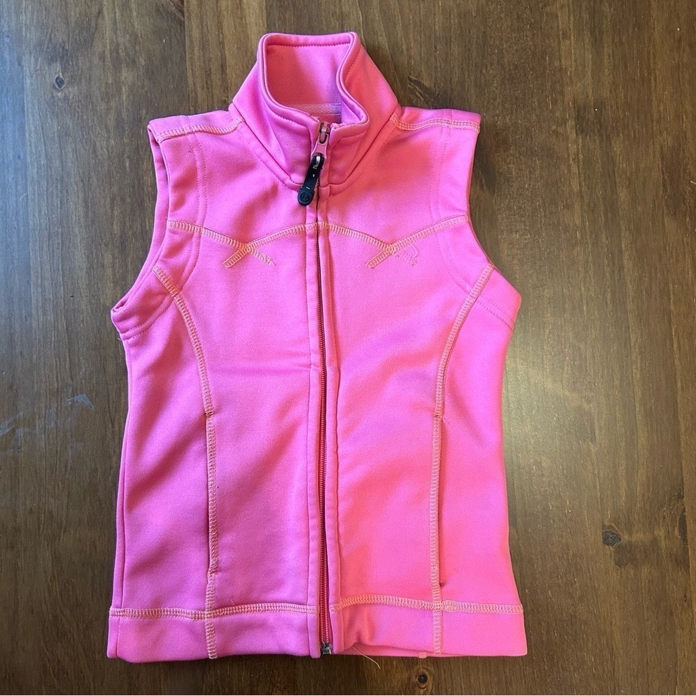 Roper Girls Fleece Lined Softshell Vest XS Pink Western Zip-Up